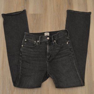 J. Crew Curvy Full Length Demi Boot 27 Dark Gray Wash